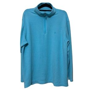 Izod Light Blue Quarter-Zip Sweater